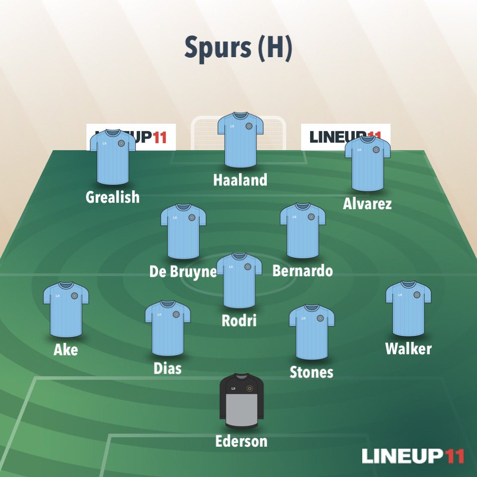 RT @TomYoungSJ: Here is how I would like to see Manchester City lineup against Spurs tomorrow. https://t.co/kTlMX7WnFw