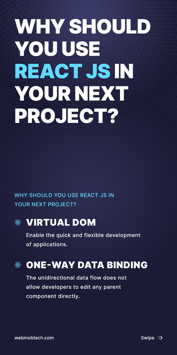 webmobtech's tweet image. Power up your Business with #ReactJS !!
Hire the best #ReactJSdevelopmentcompany that provides robust and reliable React JS development services.
Our service: webmobtech.com/reactjs-develo…
#reactjsservices #reactjsdevelopment #webmobtechnologies #reactjsdeveloper #HireDeveloper