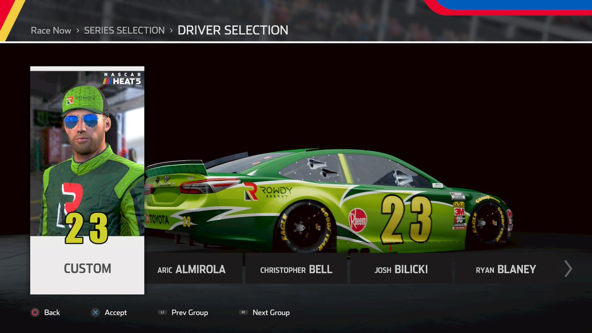 UPDATED scheme for tonights League throwback race#PS5Share, #NASCARHeat5