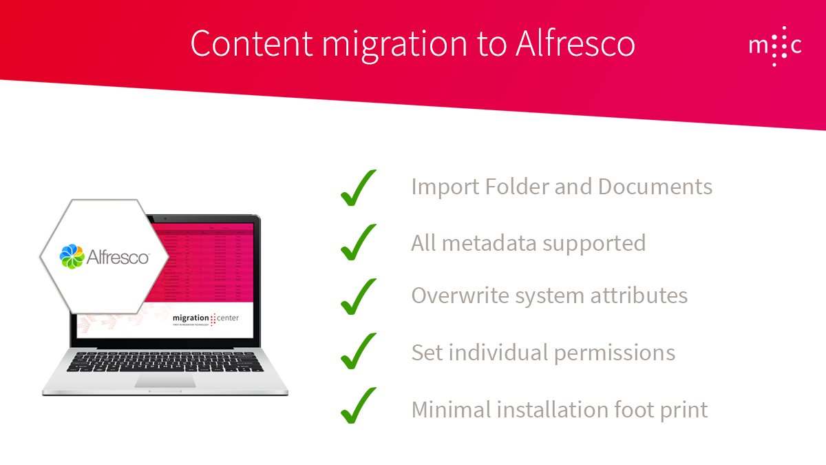 fme_migration's tweet photo. Is @Alfresco your new #ECM system? Migrate your documents and folders easily with #migration-center to benefit from #Alfresco’s open, flexible, scalable ECM capabilities. #documentmigration https://t.co/6ZVaVpJaLh https://t.co/b35XvdoGrD