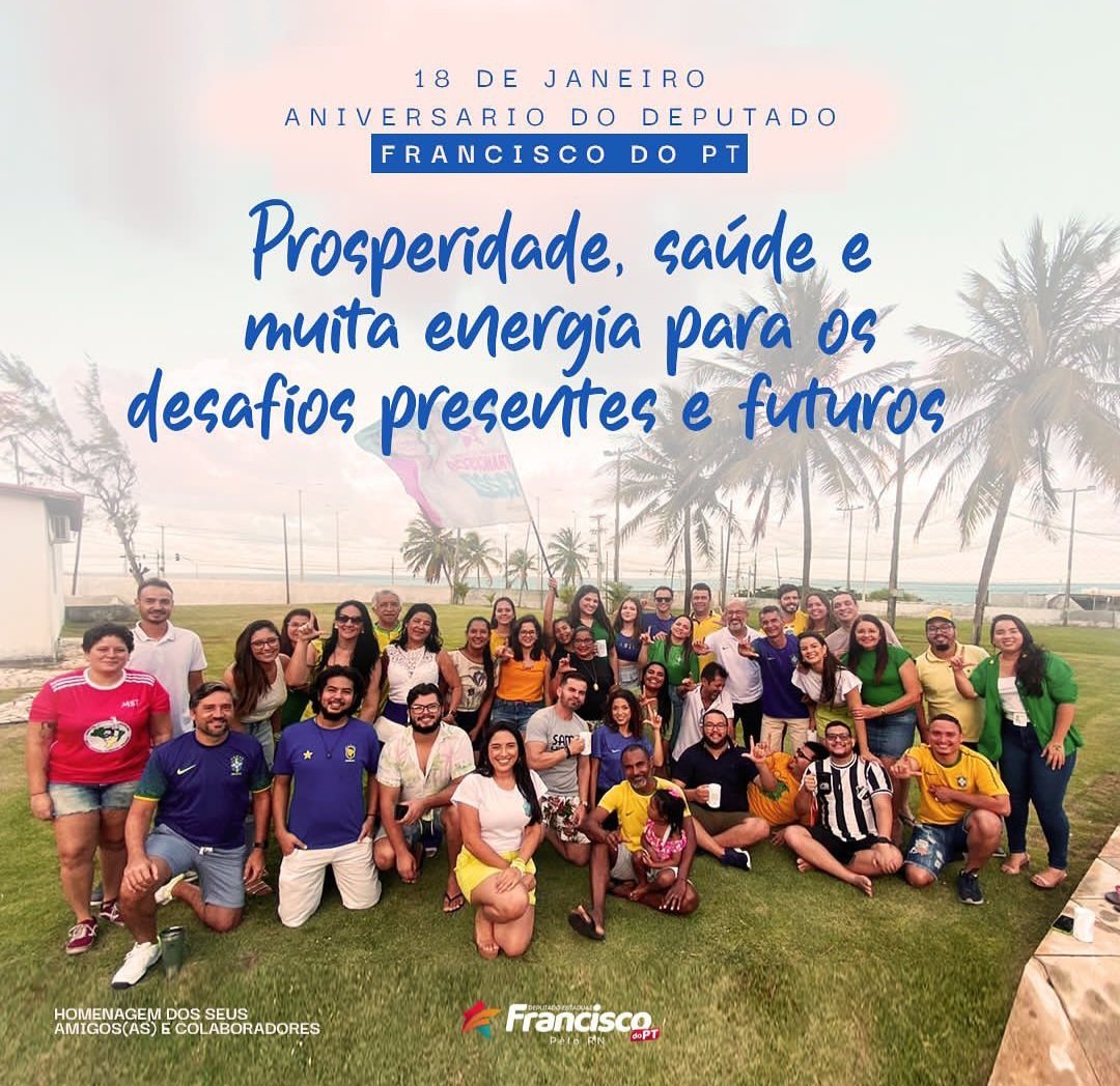 FranciscodoPT13's tweet photo. Hoje é o aniversário do Deputado Estadual Francisco do PT. Deixe a sua mensagem. 
#EquipeFranciscoDoPT https://t.co/cfmq4GuGM0