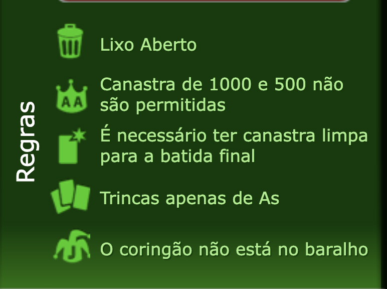 BuracoON's tweet photo. @propsandmaria Olá @propsandmaria! Que tal experimentar a modalidade Buraco Tradicional? Nela, as canastras de 1000 e 500 não são permitidas 😌 https://t.co/PN6WrOBEqV
