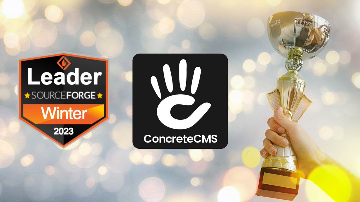 concrete_cms's tweet photo. Concrete CMS Wins the Winter 2023 Leader Award in Content Management Systems from SourceForge https://t.co/aj11VgyihH https://t.co/6IFBhj41d0