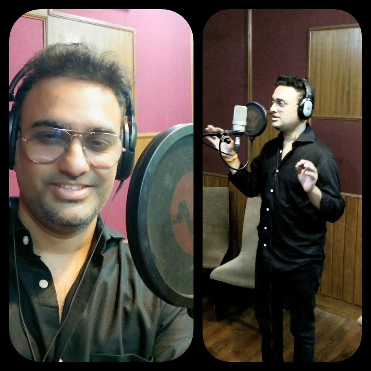 kshitijtarey's tweet photo. Recorded a beautiful track recently  
Coming soon  ! 
New year started in a good way 🙂🙂🙂
#dubbingsession #newwork #music #singer #kshitijtarey https://t.co/Inan9KY88R
