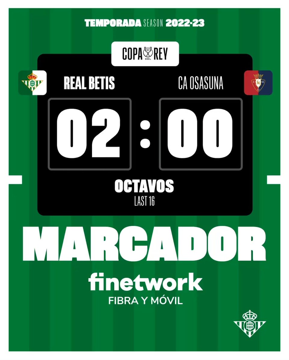 AlvaroAba's tweet photo. @RealBetis @Finetwork #MarcadorFinetwork https://t.co/7mWK0b6wWN