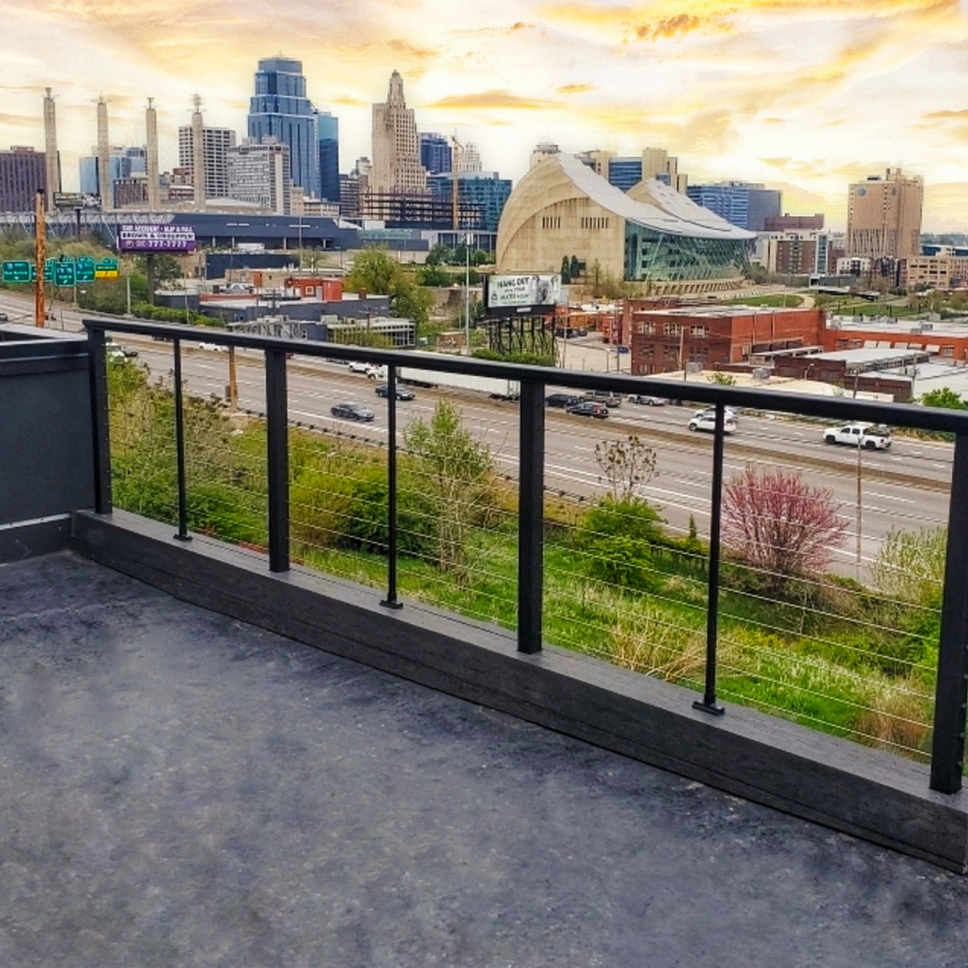 Are you considering working with cable railings this year? #FeeneyRails is perfect for any commercial rooftop. See how it's installed on the rooftop deck of the Madi Mali Experience Center in Kansas City. #cablerailings #njliving