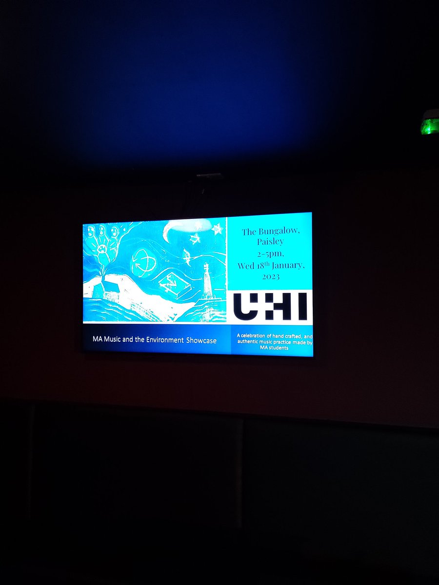So excited to have made it through the snow to the <a href="/MATEUHI/">Music and the Environment</a> showcase <a href="/ThinkUHI/">UHI</a> <a href="/appliedmusicuhi/">Applied Music UHI</a> @NHC_UHI