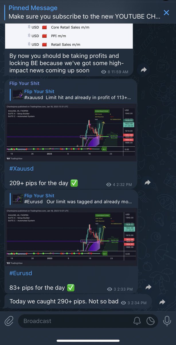 thisisceejay's tweet photo. Today we were able to catch 290+ pips on both #xauusd and #eurusd on the Free Signal Channel. 

Signal was sent hours before the move happened. Everyday we’re winning. 

Join now: https://t.co/pb2UOv9EYW https://t.co/F5QyHmPU62