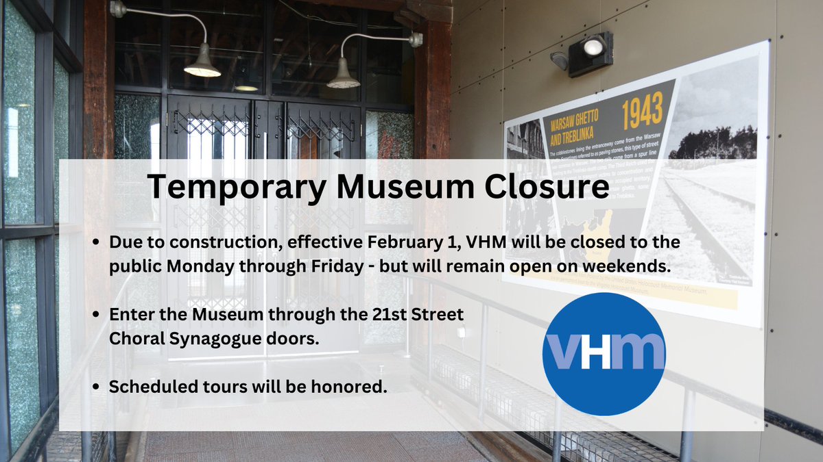 We are excited about the upcoming renovation projects designed to enhance our visitor's experience. Stay tuned! Contact Guest Services Director Matt Simpson at msimpson@vaholocaust.org with questions.