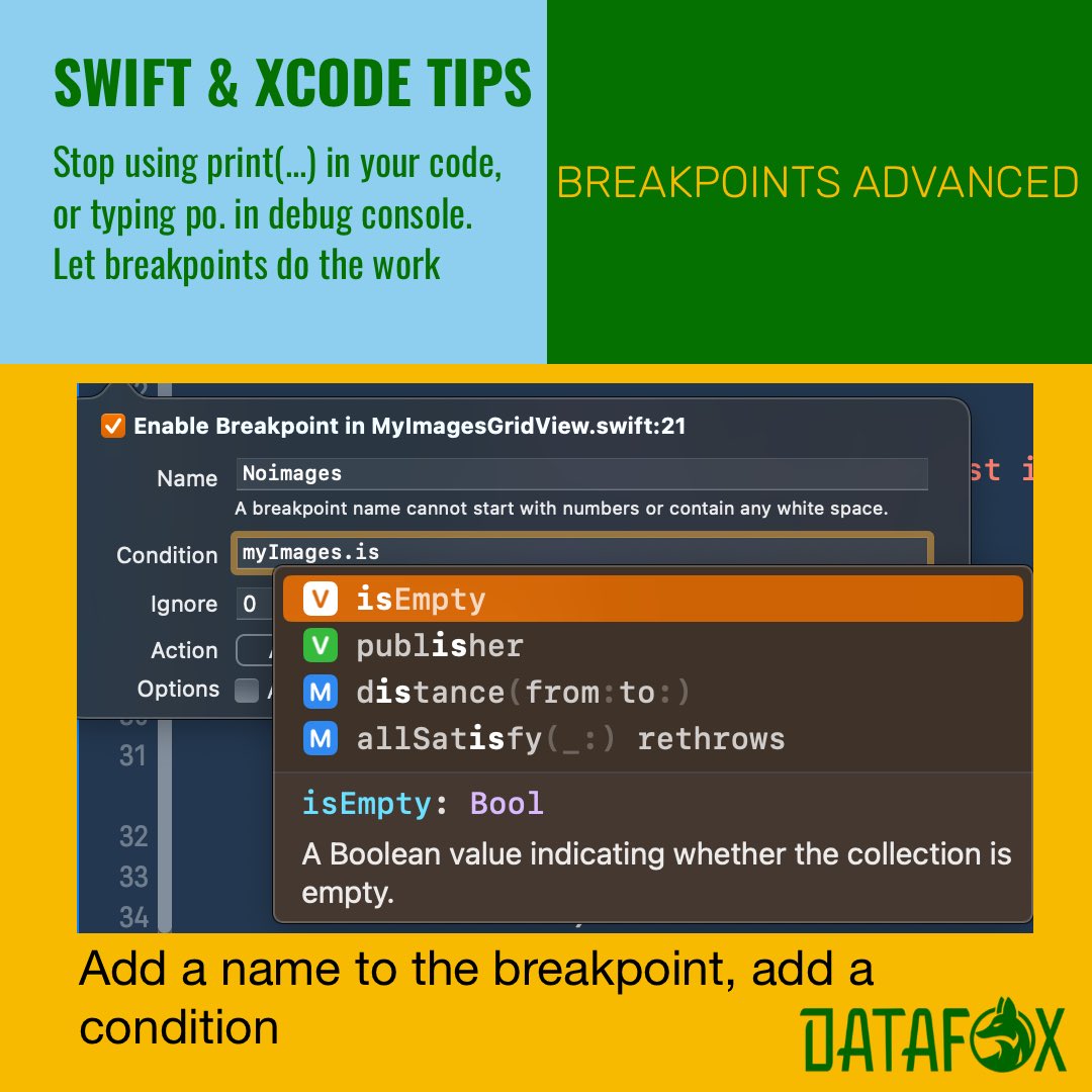 j_Pazos's tweet image. Supercharge breakpoints in Xcode.
#SwiftUITutorial #ios #iosdeveloper #swiftlang #swiftprogr #development #swift #swiftui #swiftdevelopers
Support this content: Invite me a coffe: ko-fi.com/datafoxsoftware
Life Moments: Keep your memories safe with you.
apps.apple.com/app/id16596480…