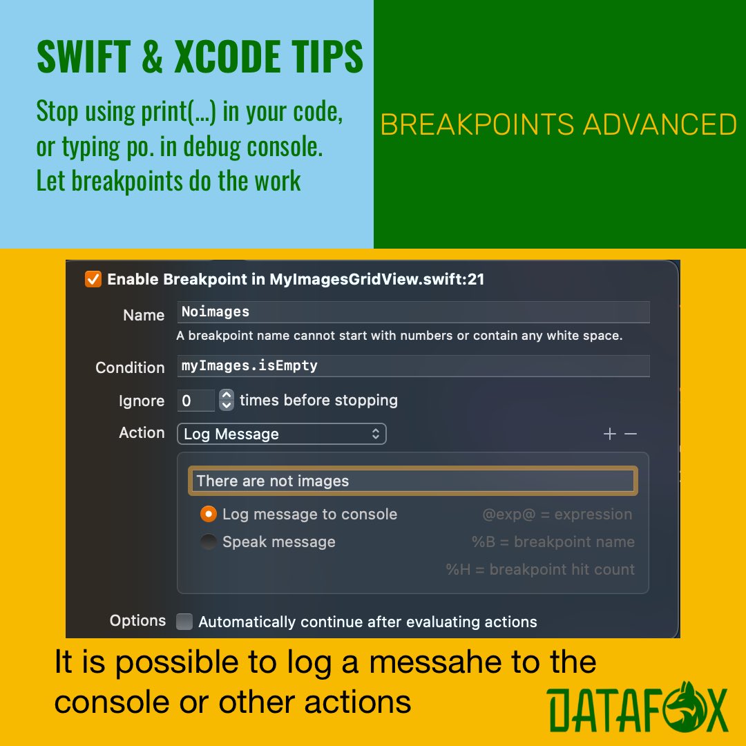j_Pazos's tweet image. Supercharge breakpoints in Xcode.
#SwiftUITutorial #ios #iosdeveloper #swiftlang #swiftprogr #development #swift #swiftui #swiftdevelopers
Support this content: Invite me a coffe: ko-fi.com/datafoxsoftware
Life Moments: Keep your memories safe with you.
apps.apple.com/app/id16596480…