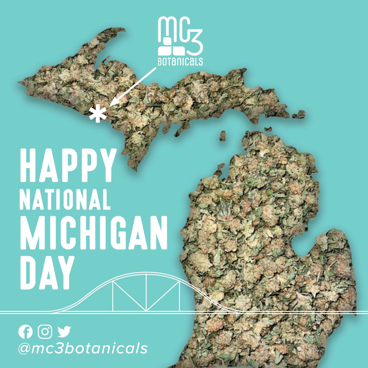 Happy National Michigan Day! Celebrating Michigan’s industrious spirit, natural beauty and craft cannabis. Support your Michigan craft growers! #mc3botanicals #craftcannabis #yoopergrown #carefullycultivated #womenowned #handtrimmed #handcrafted #michigangrown #yeswecannabis