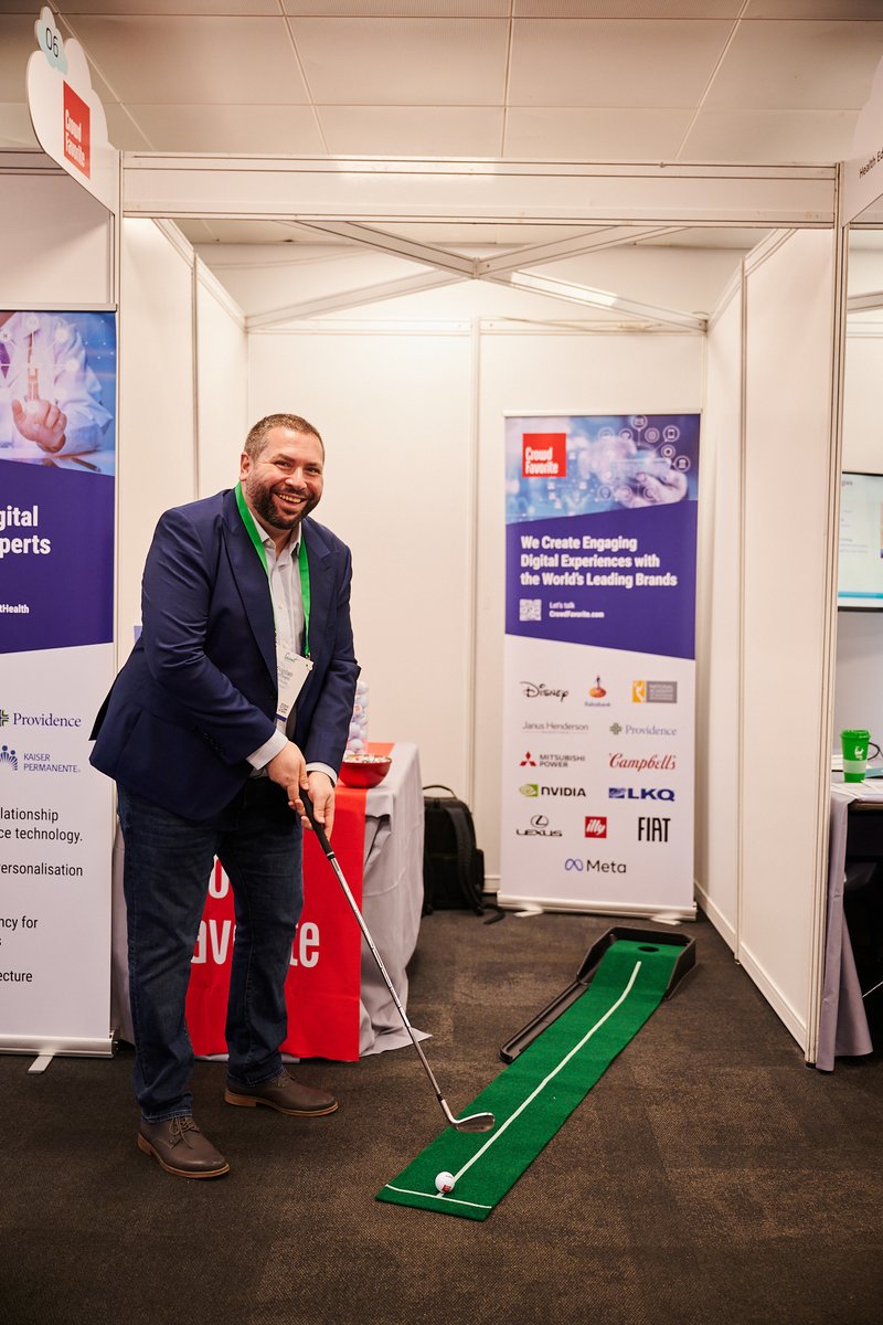 #Throwback to @Bogdan_F Partner & Dir EU Ops @crowdfavorite playing golf 🏌️⛳  at their stand at #GIANT2022 on 6-7 Dec in London.

We hope you'll join us at the GIANT Health Event 2023👉giant.health

#digitalhealth #healthcare #healthtech #innovation