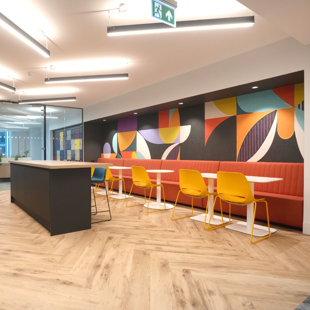 Colour plays a vital role in office interior design as it can greatly impact the overall mood and atmosphere of a workspace. 

How is colour used in your office space?