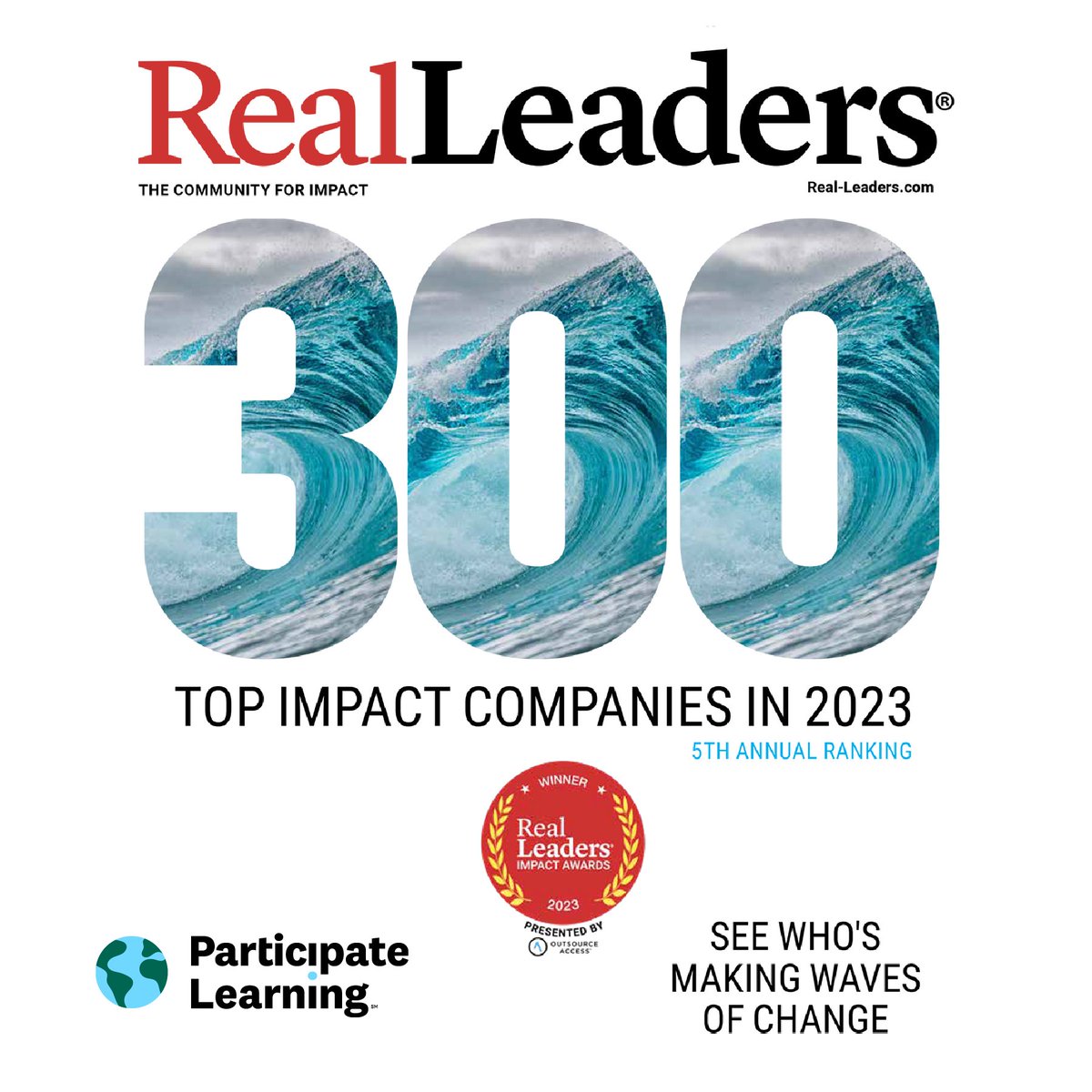 Participate Learning has been named a Top Impact Company by <a href="/Real_Leaders/">Real Leaders</a> for the fifth year running! 🎉 Thank you to all of our partners who join us in making #UnitingOurWorld through #GlobalEd a reality. #RealLeadersImpactAwards
2023 Award winners ➡️ bit.ly/3GDK4yR