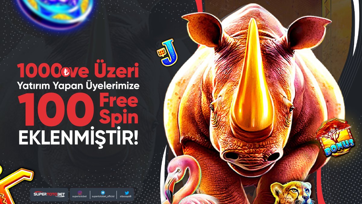 stbsosyal8's tweet photo. 🎰100 FREESPIN KAZANDINIZ

🦏Safarideki Gergedanların Toplu Avı Başlıyor!

🔴Salı Günü 1000₺ Ve Üzeri Yatırım Yapan,
🔴Oyuncu Hesaplarına 100 Freespin Eklendi!

❣️Great Rhino ile Safari Turunda Bol Kazançlar Dileriz!

✔️Sosyal Medya Adreslerimiz: https://t.co/xCrgwiJWZt https://t.co/3SrvOGR4LR