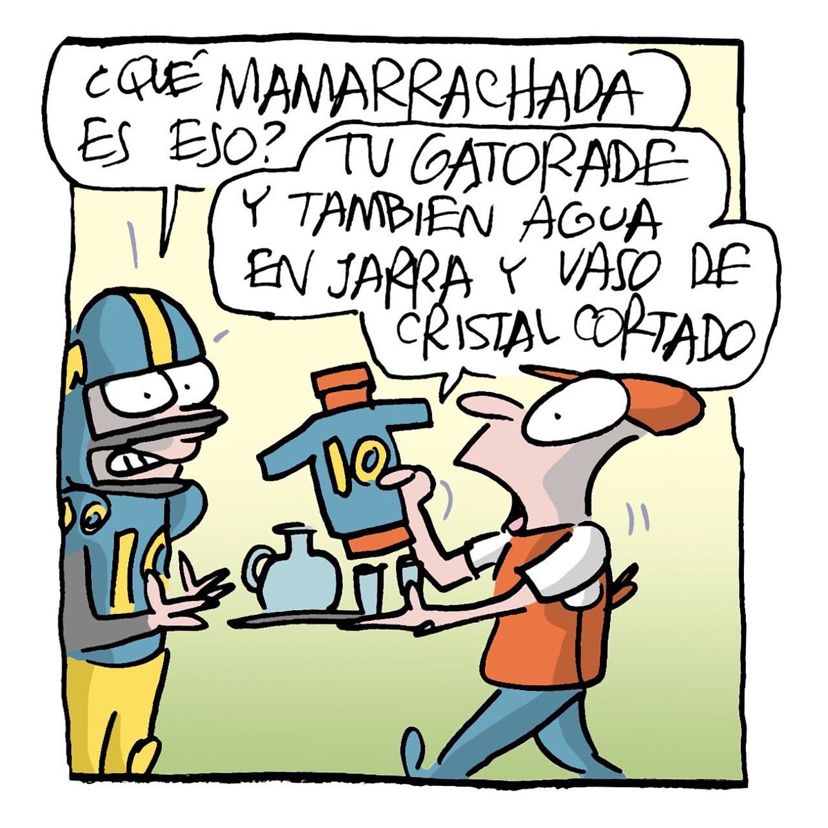 trinomonero's tweet photo. El cartón deportivo publicado en el diario @estoenlinea de hoy miércoles #trinomonero https://t.co/DESiwF07Jk