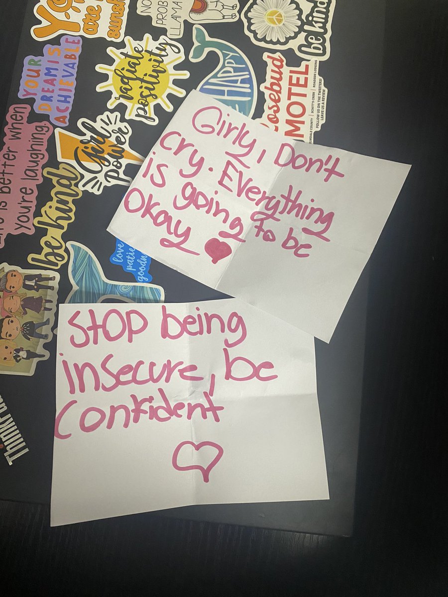 Found these sweet notes in the bathroom this morning. It warms my heart to see our girls lifting each other up <a href="/HenryMossMiddle/">Henry Moss Middle</a>