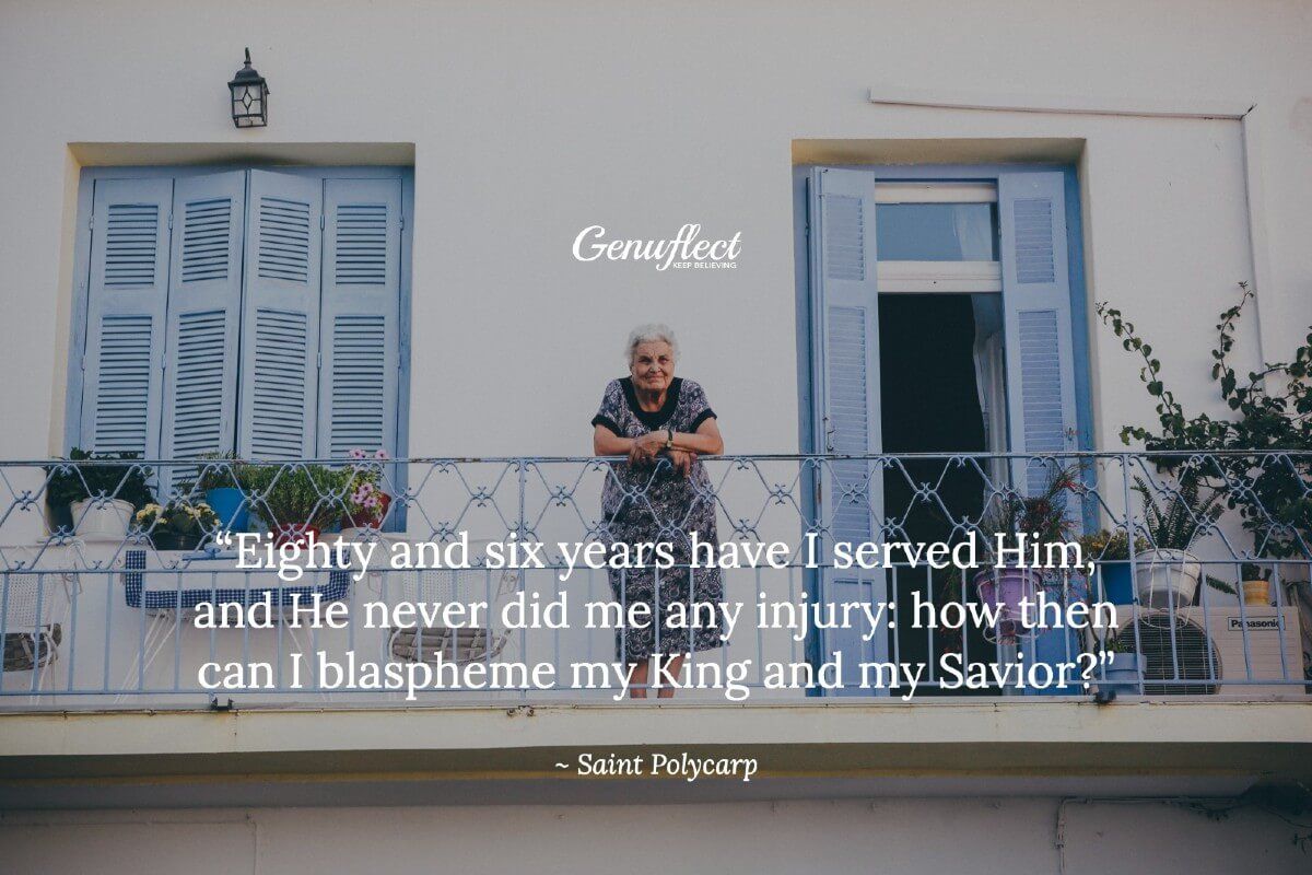 GenuflectHQ's tweet image. “Eighty and six years have I served Him, and He never did me any injury: how then can I blaspheme my King and my Savior?”
~ Saint Polycarp
#Genuflect #Catholic #tencommandments #blasphemy #secondcommandment