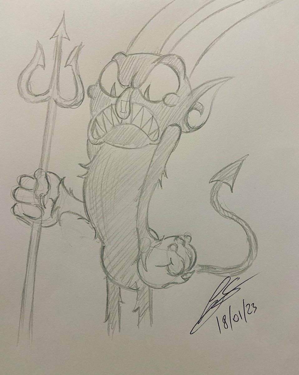 #onesketchaday ✍🏻 18/01/2023.

#cuphead #cupheadgame #cupheadshow #chalice #thedevil #sketch #sketchbook #sketching #sketchup #sketches #draw #art #drawing #drawthisinyourstyle #draweveryday #mrschalice #cupheaddontdealwiththedevil #thecupheadshow #thecupheadshownetflix #devil
