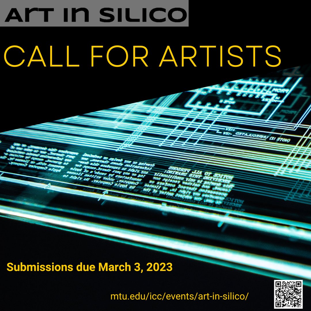 ICC_MTU's tweet photo. We are excited to announce Art in Silico: a computational art exhibition and event series that examines the expressive world of creative computation and the confluence of technology and art, connecting circuit board to canvas.
https://t.co/p6WMAslsGb
#Computingart #MTU #Art https://t.co/CDs6Eeeyic