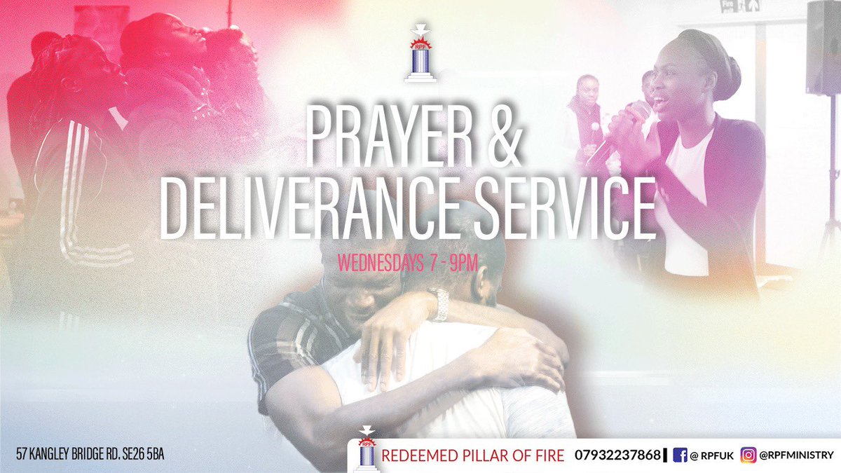 RPFEurope's tweet photo. Join us today from 7pm-9pm for our Wednesday Prayer &amp; Deliverance Service. May times of refreshing locate you as you visit the house of God according to Acts 3:19 in the name of Jesus.

📍57 Kangley Bridge Road SE26 5BA 

#Prayers #WelcometoRPF https://t.co/OfBCd8Jelt