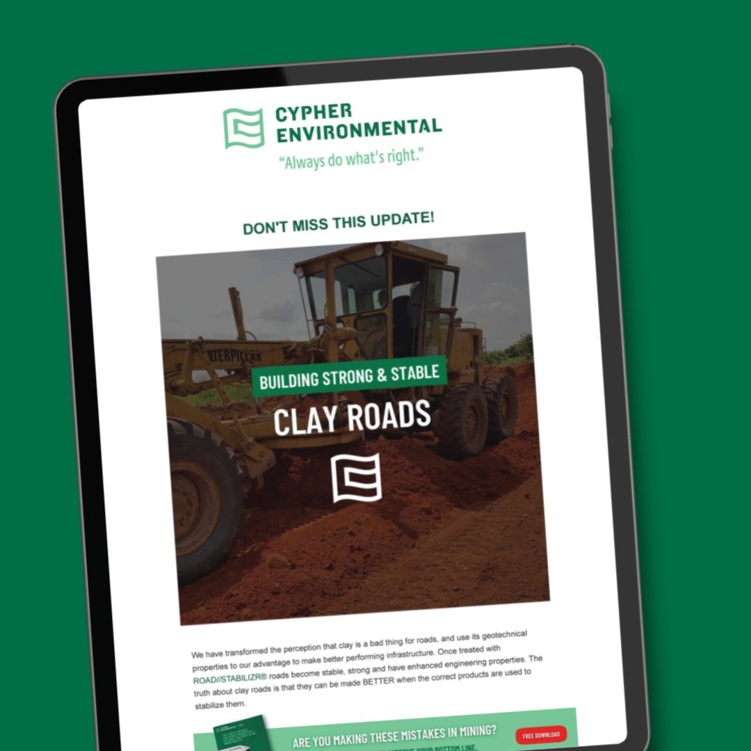 CypherEnv's tweet image. Stay up to date with:

➡️ Cypher happenings
➡️ Projects from around the world
➡️ Environmental industry news
➡️ Our recent blogs, case studies and more!

Join the movement. Sign up for our newsletter! 👉 loom.ly/o9QwGYk

#jointhemovement #AlwaysDoWhatsRight #RoadSolutions