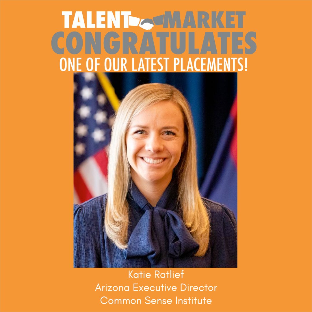 TalentMarket's tweet photo. 🎉🎉Congratulations to recent Talent Market placement, Kelly Ratlief, for joining @CSInstituteAZ as their Arizona Executive Director!🎉🎉
#talentmarketplacement #libertyjob #executivejob #seniorjob #arizonajob #phoenixAZ https://t.co/5DUwksmQWs