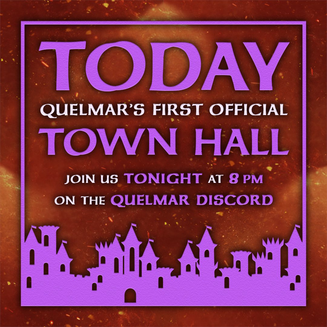 Quelmar’s first official Town Hall is happening TONIGHT at 8 pm EST on Discord! Hope to see you soon! 🏰🐲

#thequelmarrealm #quelmar #townhall #nonprofit  #ttrpg  #dungeonsanddragons  #dnd  #keeprollingthedice