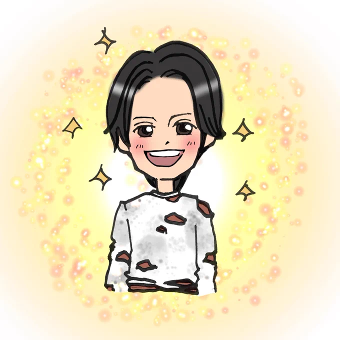 帰り際にもらった藤原季節くん30歳のキラースマイル脳内再生した季節くんのお誕生日なのにワシがとびきりのプレゼントもらっちまったぜ眩しかったわキラキラ飛んでた画力が欲しいぜ悔しい限りだ本物キラキラはこんなもんじゃなかった 