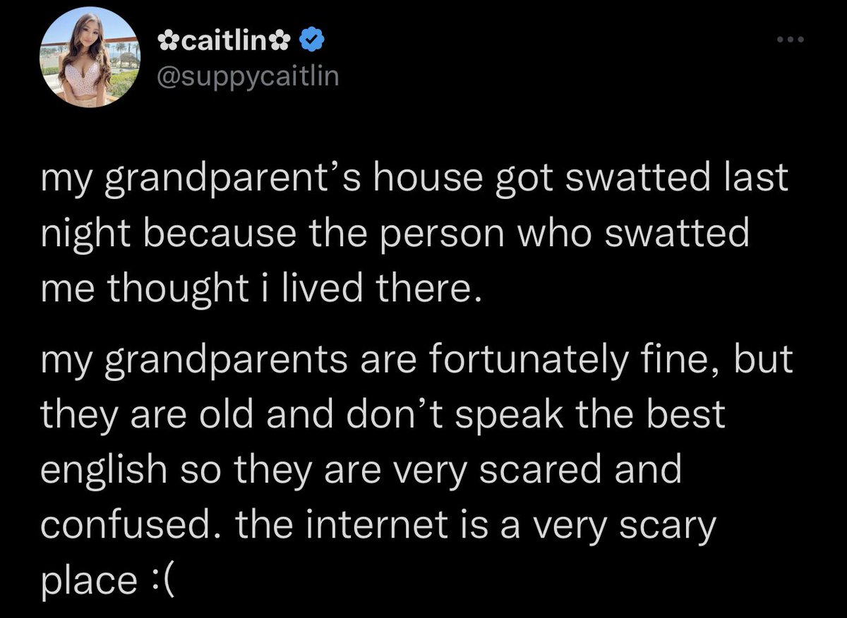Dexerto on Twitter: "Streamer @suppycaitlin revealed her grandparents were raided by police due