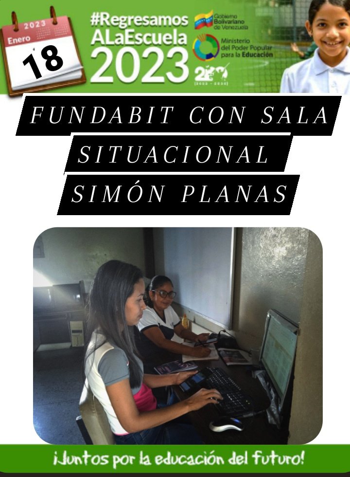 #18Ene Fundabit y Sala Situaciónal de Simón Planas bajo una mismo objetivo #JuntosPorLaEducacionDelFuturo @Dimary08 @_LaAvanzadora @supervisionlara @MPPEDUCACION @AngelPradoSP #BastaDeTerrorismoEconomico
