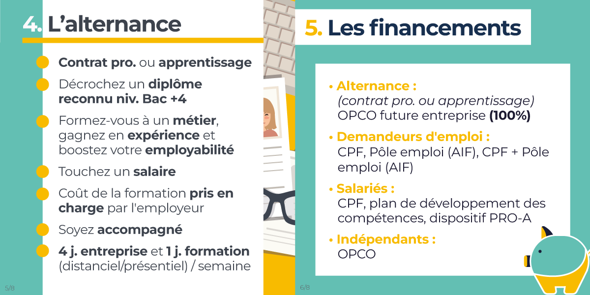 Andilcampus's tweet photo. 🎓 Diplôme Chef de projet #digital spé. Développement #web (niv. Bac +4)
💰 #Alternance
💰 CPF, AIF (Pôle #emploi), plan de développement des compétences, dispositif PRO-A, OPCO
📅 Rentrée : 17/03 et 13/10 2023
📍 Présentiel Labège &amp; distanciel en ligne
🔗 https://t.co/x7RaAIJpoy https://t.co/td6AaFeMD6