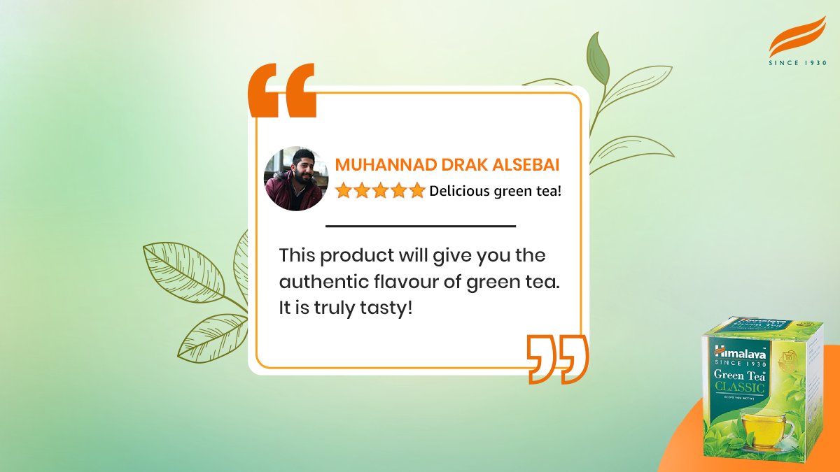 Hear it from Himalaya’s trusted customers! Our refreshing range of green tea is made with natural ingredients. Have you tried them yet?

#GreenTea #WellnessTea #HimalayaGreenTea #CustomerSpeak #CustomerTestimonial #CustomerReview #ProductReview