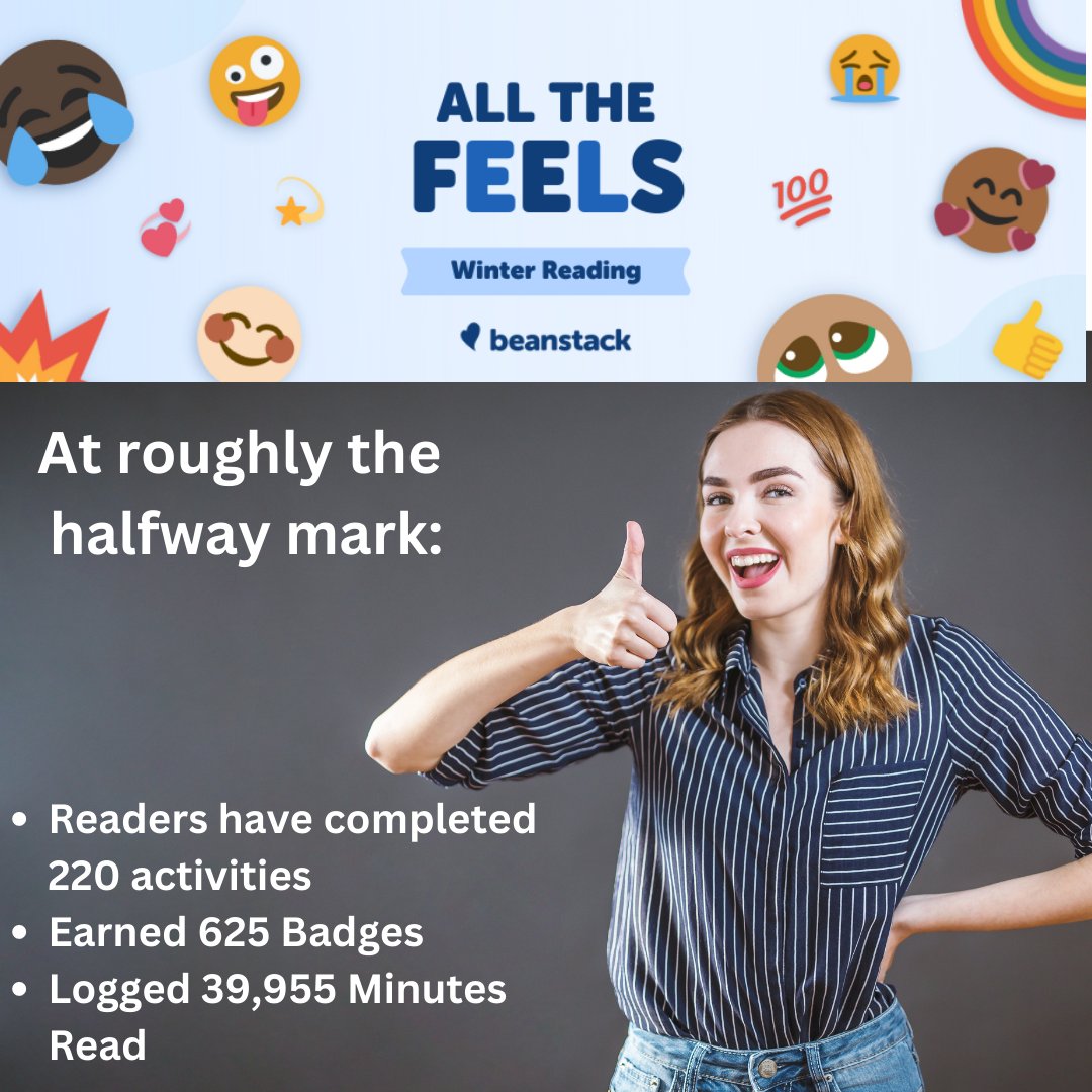 lowermerionlibs's tweet photo. We're just over halfway in our Winter Reading Challenge 2023 . Awesome job so far! Didn't start yet? Not to worry. There's plenty of time to play reading Bingo and get entered into a drawing to win some great prizes. #lmls #lowermerion #keeponreading https://t.co/lLdpFCgyEu