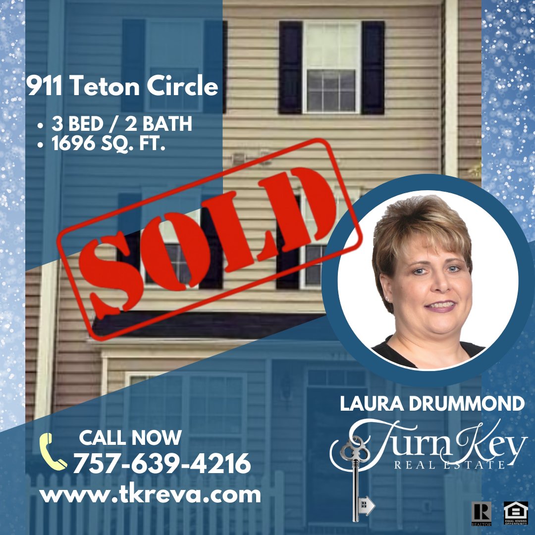 TurnKeyRE_VA's tweet photo. Way to go Laura!!  This team is AMAZING!!  Call us for all your property needs!

#tkreva #turnkeyrealestate #dreamteam #sold #weworkforyou #callus https://t.co/XZ1SWvzR9G