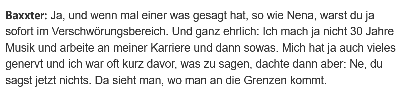 RandaleFischer's tweet photo. Hans Peter Geerdes aka H. P. Baxxter solidarisiert sich in einem Interview mit #Nena und lässt durchblicken, dass er ihre Ansichten teilt. #Scooter #HPBaxter https://t.co/dTSLg64p1D