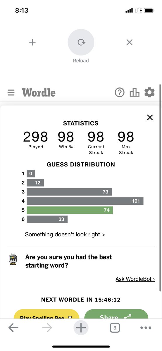 BestPodInIowa's tweet image. Any Wordle Freaks out there???
Curious how you all do with the game. 
I’m shooting for 100 straight this week. Anyone else play every day?