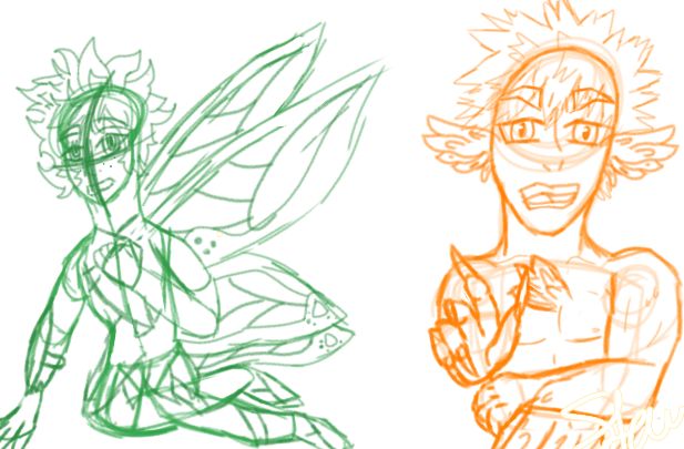 Star_Moonklance's tweet photo. Brain rot alert!! I'm hyperfocusing on these two like crazy!!! My brain screamed for Fairy Deku. But what's a fairy without his harpy boyfriend??.... This may or may not be a fic I write in the mere future
~Tags~
#fantasy #fairyxharpy #deku #izuku #izukumidoriya  #kacchan #bakugo https://t.co/q114wWqiAd