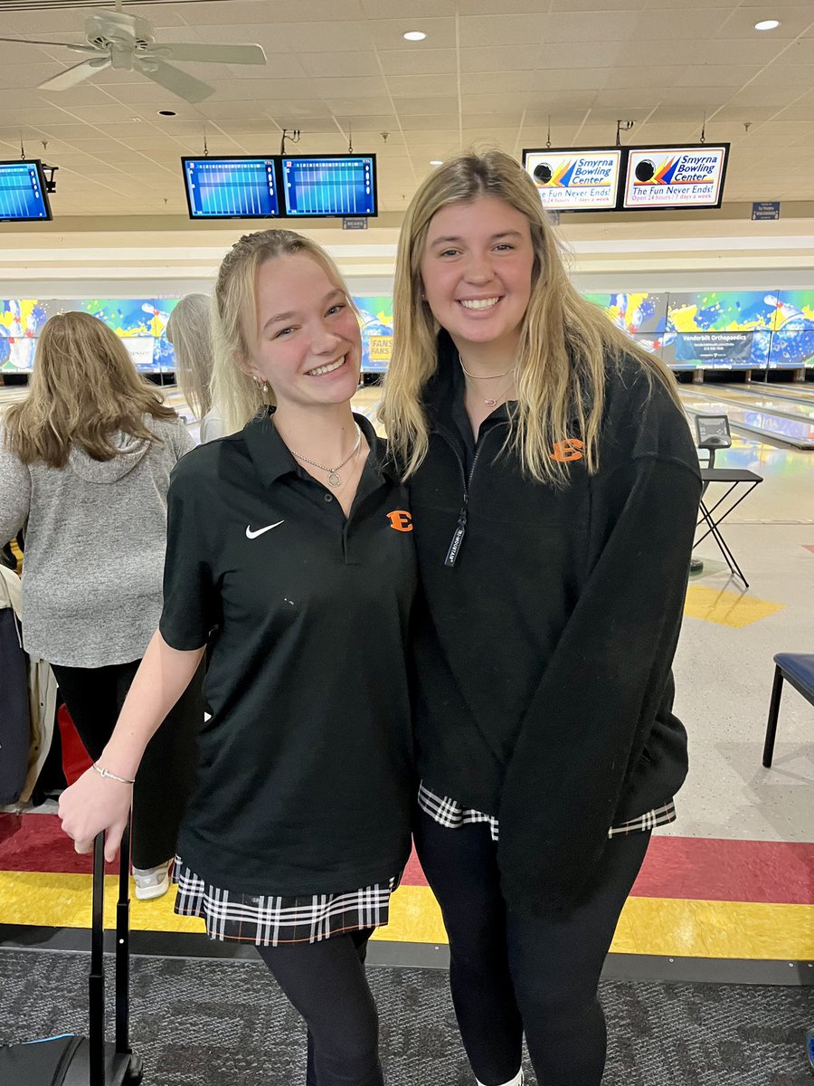 EnsworthTigers's tweet image. Good luck to Anna Belle Needham and Olivia Bentley as they compete in the TSSAA Individual State Bowling Championship Tournament today!