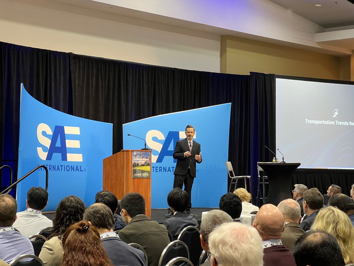 SAEIntl's tweet photo. "Success = achieving a national charging network in 5 years that embodies foundational principles." - Gabe Klein, @ENERGY at #GIM23 https://t.co/c61EbhmpGk