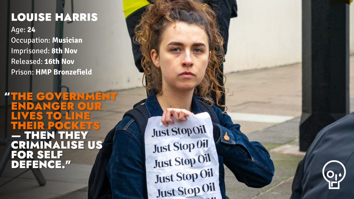 🦺 LOUISE SHARES HER STORY

'My name is Louise, I’m 24 years old, and just over a month ago, I spent eight days in Bronzefield prison for non-violently fighting for my life.'

buff.ly/3iJP1x2 

#CivilResistance #A22Network #JustStopOil #EnoughIsEnough #ClimateCrisis