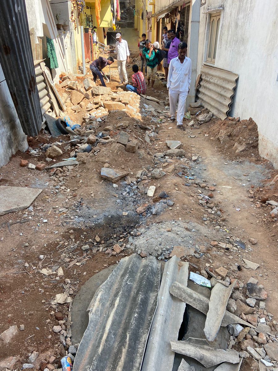 SampthSunvalli's tweet photo. Sir Can you please visit this Ongoing UGD Work in BJR Nagar Basti which Comes Under Shaikpet Division 94 work was Not Completed but Stopped since one  week we are facing so many  problem please look into it @KTRTRS @NagenderDanam @GadwalvijayaTRS @MohdRashedFaraz
@HMWSSBOnline https://t.co/0aXGw4Y1OL