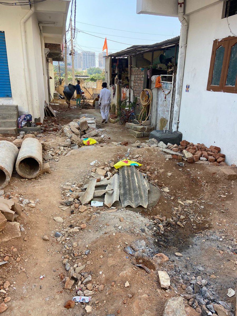 SampthSunvalli's tweet photo. Sir Can you please visit this Ongoing UGD Work in BJR Nagar Basti which Comes Under Shaikpet Division 94 work was Not Completed but Stopped since one  week we are facing so many  problem please look into it @KTRTRS @NagenderDanam @GadwalvijayaTRS @MohdRashedFaraz
@HMWSSBOnline https://t.co/0aXGw4Y1OL