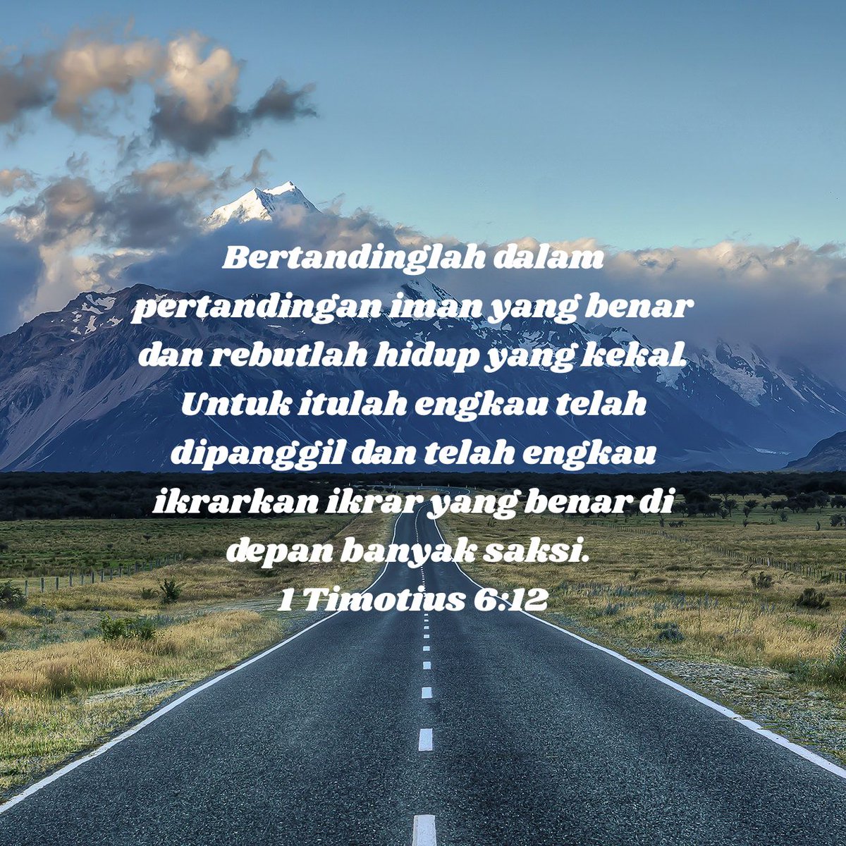 Bertandinglah dalam pertandingan iman yang benar dan rebutlah hidup yang kekal. Untuk itulah engkau telah dipanggil dan telah engkau ikrarkan ikrar yang benar di depan banyak saksi.
1 Timotius 6:12 TB

bible.com/id/bible/306/1…