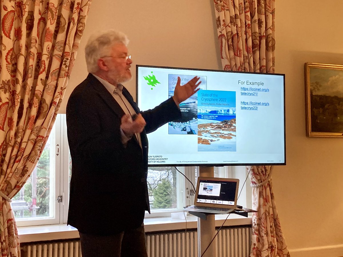 British Embassy @ukinfinland Lectures: “A Connected #Arctic” by Professor David N. Thomas @DNThomas01 @helsinkiuni @BioEnvHelsinki ”What happens in the Arctic does not stay in the Arctic” #ClimateEmergency #Sustainability