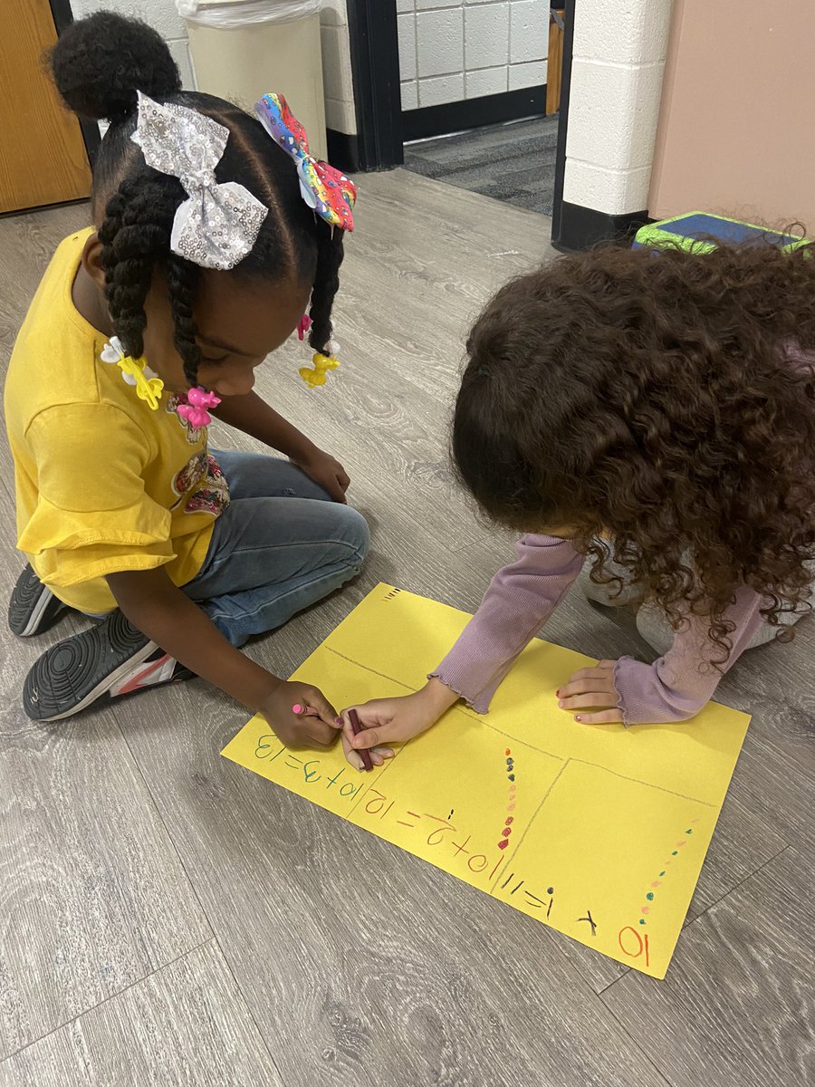 Practicing building teen numbers! #Kindergarten <a href="/WOPineCreek/">Pine Creek School</a>