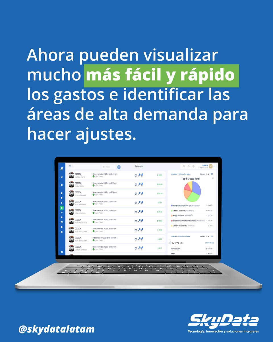 skydatalatam's tweet image. Controla y administra más fácil con #SkyControl
🔍Visualiza el estado de tus recursos
⛽Controla el consumo de combustible y otros insumos
💰Lleva el historial de gastos