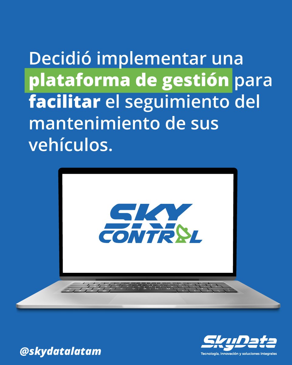 skydatalatam's tweet image. Controla y administra más fácil con #SkyControl
🔍Visualiza el estado de tus recursos
⛽Controla el consumo de combustible y otros insumos
💰Lleva el historial de gastos