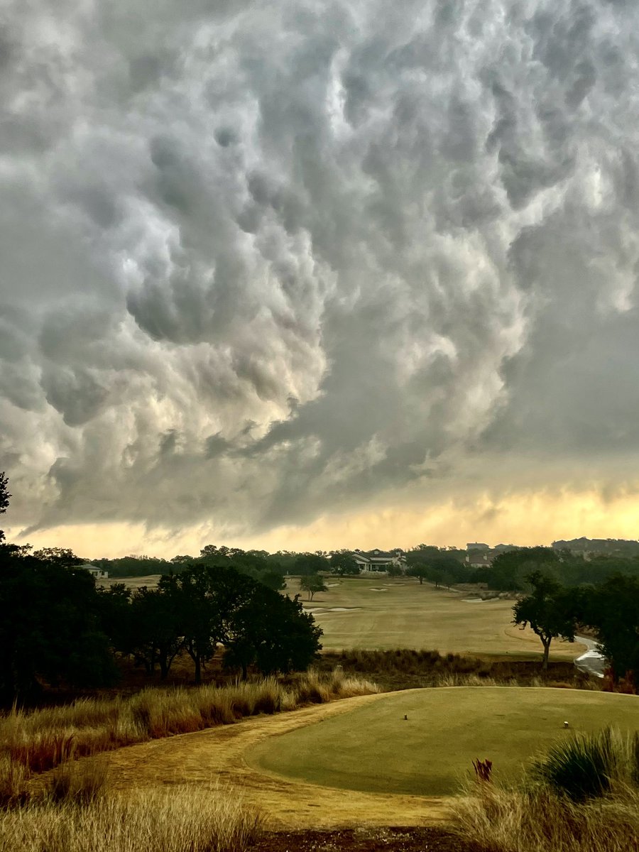 Cool clouds rolling over the Ranch this morning ⛅️ #texasweather